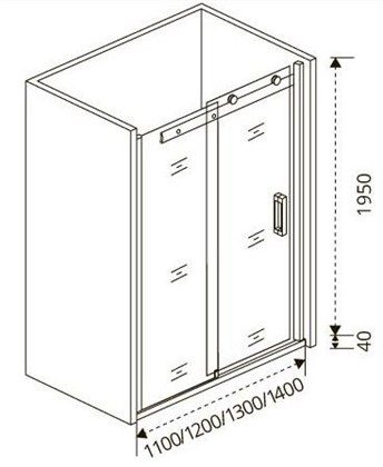 Душевая дверь в нишу GOOD DOOR Puerta WTW-130-C-CH - фото 122124