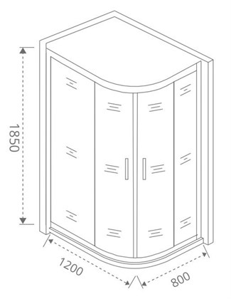 Душевой уголок GOOD DOOR Latte R-120-G-WE - фото 122167