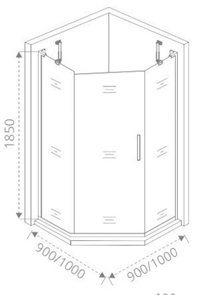 Душевой уголок GOOD DOOR Fantasy PNT-100-F-CH - фото 122171