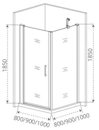 Душевой уголок GOOD DOOR Fantasy CR-80-F-CH - фото 122225
