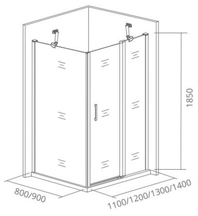 Боковая перегородка GOOD DOOR Fantasy SP-90-F-CH - фото 122229