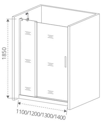 Душевая дверь в нишу GOOD DOOR Mokka WTW-120-C-WE - фото 122243