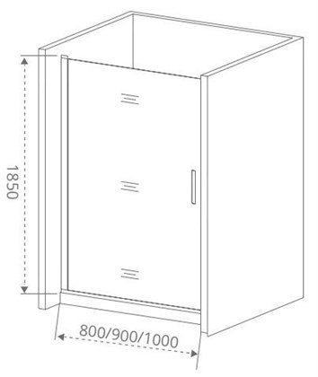 Душевая дверь в нишу GOOD DOOR Mokka DR-100-C-WE - фото 122262