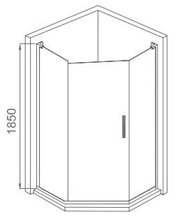 Душевой уголок GOOD DOOR Pandora PNT-90-C-CH - фото 122266