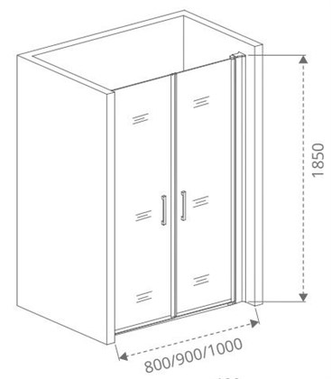 Душевая дверь в нишу GOOD DOOR Mokka SD-80-C-WE - фото 122282