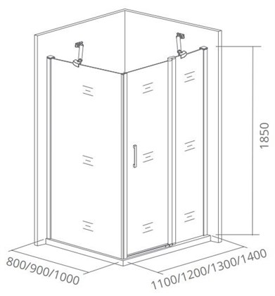 Боковая перегородка GOOD DOOR Mokka SP-80-C-WE - фото 122291