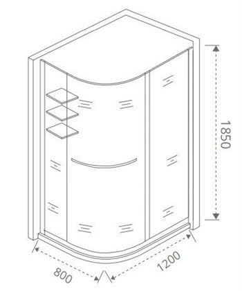 Душевой уголок GOOD DOOR Pandora R-120-C-CH - фото 122330