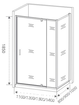Боковая перегородка GOOD DOOR Orion SP-90-C-CH - фото 122349