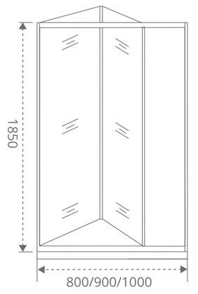Душевая дверь в нишу GOOD DOOR Infinity SD-90-C-CH - фото 122407