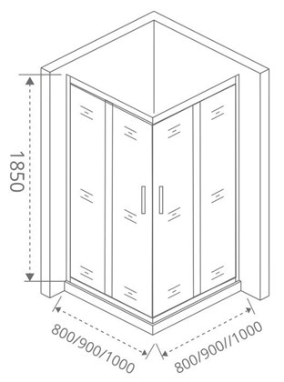 Душевой уголок GOOD DOOR Jazz CR-100-G-BR - фото 122411