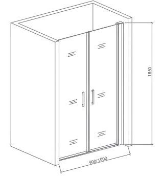 Душевая дверь в нишу GOOD DOOR Pandora SD-90-C-CH - фото 122443