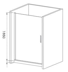 Душевая дверь в нишу GOOD DOOR Pandora DR-80-C-CH - фото 122462