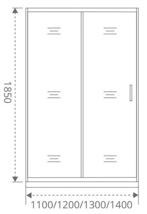 Душевая дверь в нишу GOOD DOOR Infinity WTW-110-G-CH - фото 122499