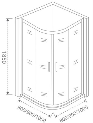 Душевой уголок GOOD DOOR Jazz R-100-G-BR - фото 122557