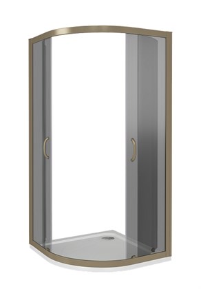 Душевой уголок GOOD DOOR Jazze R-100-B-BR 100x100x185 см стекло тонированное бронза - фото 122559