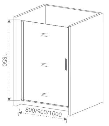 Душевая дверь в нишу GOOD DOOR Fantasy DR-90-F-CH - фото 122584