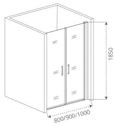 Душевая дверь в нишу GOOD DOOR Fantasy SD-80-F-CH - фото 122620