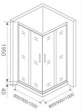 Душевой уголок GOOD DOOR Antares CR-90-W-CH - фото 122624