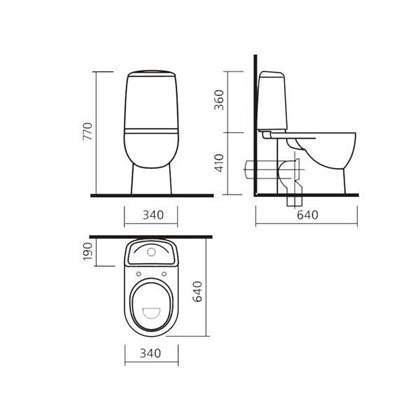 Унитаз-компакт Sanita luxe Best сиденье дюропласт soft close - фото 123233