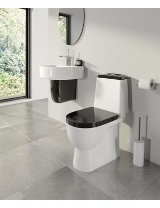 Унитаз-компакт Sanita luxe Best Color сиденье дюропласт soft close чёрное - фото 123236