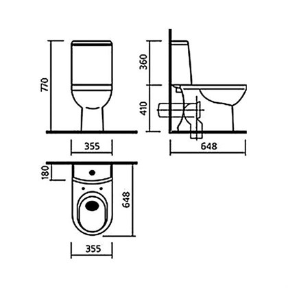 Унитаз-компакт Sanita luxe Next сиденье дюропласт soft close - фото 123246
