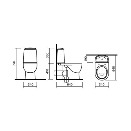 Унитаз-компакт Sanita luxe Best Color сиденье дюропласт soft close красное - фото 123259