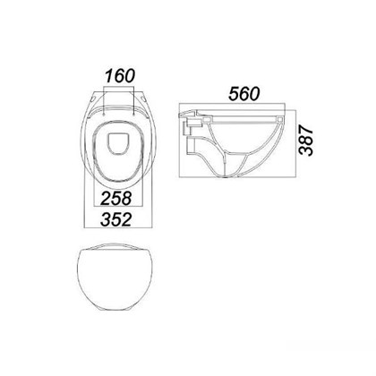 Унитаз подвесной Sanita luxe Ringo c сиденьем микролифт - фото 123264