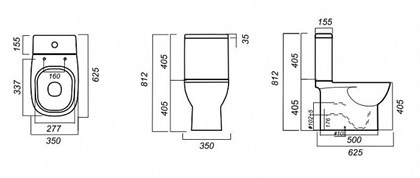 Унитаз-компакт Sanita Luxe Quadro SL DM QDRSLCC01040522 крышка микролифт - фото 123272