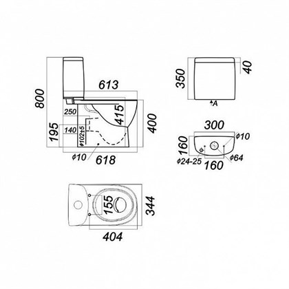 Унитаз-компакт Sanita luxe Fest сиденье дюропласт soft close - фото 123276