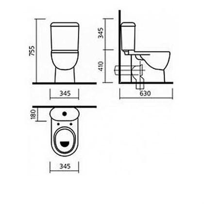 Унитаз-компакт Sanita luxe Art сиденье дюропласт soft close - фото 123284
