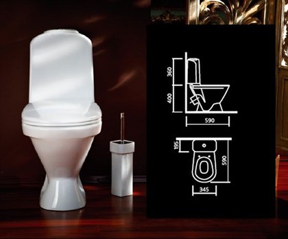 Унитаз-компакт Sanita luxe Classic сиденье дюропласт - фото 123315