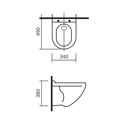Унитаз подвесной Sanita luxe Attica Luxe Color Sea белый/бирюзовое сиденье Soft-close - фото 123334