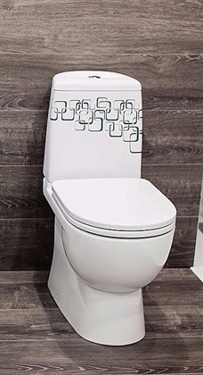 Унитаз-компакт Sanita luxe Best Bubbles сиденье дюропласт soft close - фото 123340