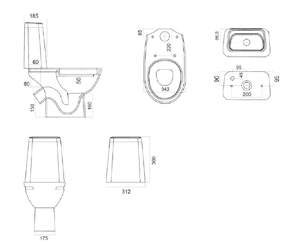 Унитаз-компакт Sanita Марс Эконом MRSSACC01090813 крышка стандарт - фото 123344