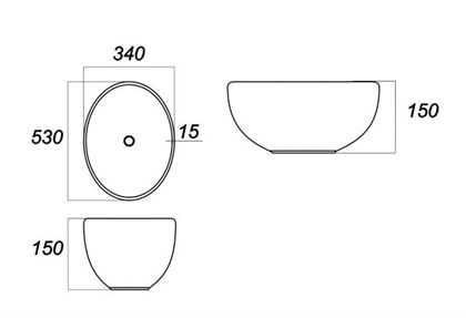 Раковина Sanita Luxe Ringo RNGSLWB01 накладная - фото 123354