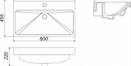 Раковина Sanita Luxe Fest FST80SLWB01 80 см - фото 123426