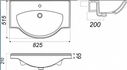 Раковина Sanita Luxe Classic Luxe CLS90SLWB01 91 см - фото 123437