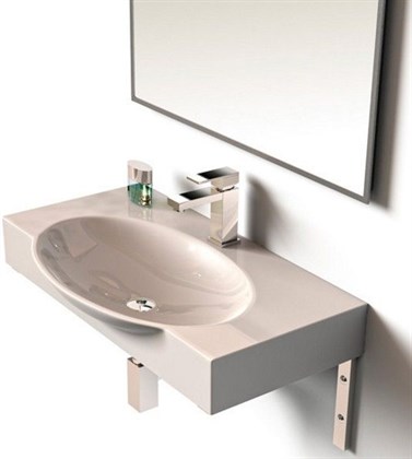 Раковина Sanita Luxe Infinity 76 на кронштейнах - фото 123443