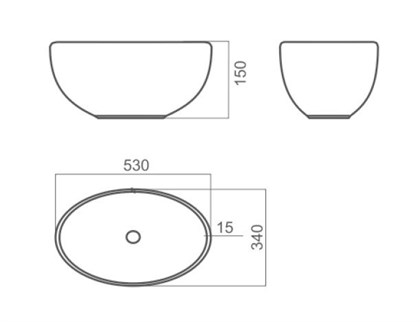 Раковина Sanita Luxe Ringo Slim RNGSLWB01S накладная - фото 123457