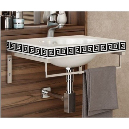 Рукомойник Sanita luxe Next Greek 50 с кронштейнами, полотенцедержателем - фото 123500