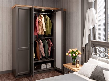 Амели Спальный гарнитур №2 (Оникс Серый) - фото 125736