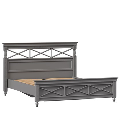 Кровать двуспальная 1600 Амели (Оникс Серый) - фото 125751