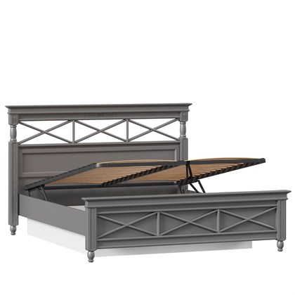 Кровать двуспальная 1600 с подъемным механизмом Амели (Оникс Серый) - фото 125757