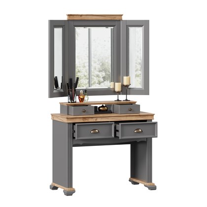 Амели Стол туалетный с зеркалом (Оникс Серый) - фото 125815