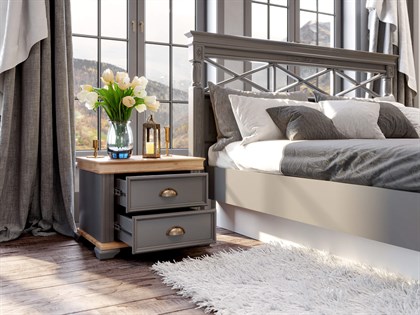 Тумба прикроватная Амели (Оникс Серый) - фото 125829