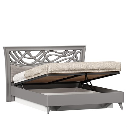 Кровать двуспальная 1600 с подъёмным механизмом Джулия (Оникс серый) - фото 125912