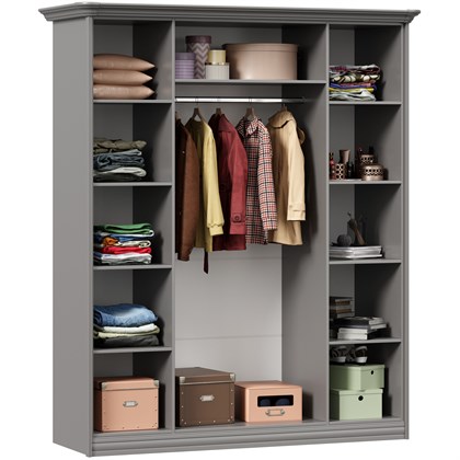 Шкаф четырехстворчатый Джулия (Оникс Серый) - фото 125926