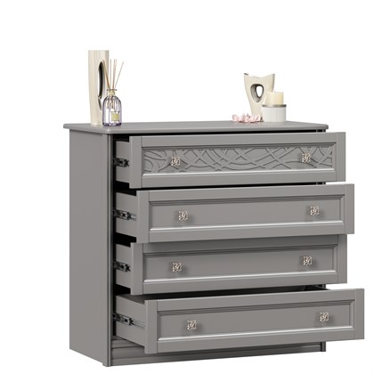 Комод с 4 ящиками Джулия (Оникс Серый) - фото 125937