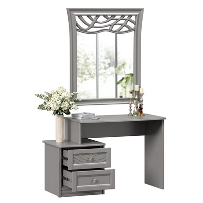 Джулия Столик туалетный с зеркалом ППУ (Оникс Серый) - фото 125947