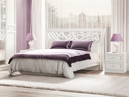 Кровать 1600 без основания Джулия (Белый) - фото 125984